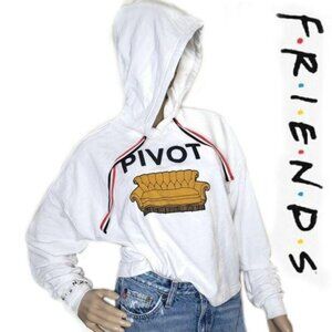 Friends Pivot Hooded Sweatshirt S 90s sitcom ross and rachel couch shirt